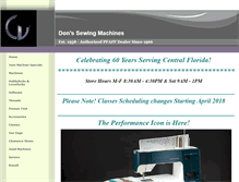 Tablet Screenshot of donssewing.com